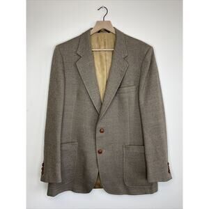 VTG 1970’s Authentic Christian Dior 100% Wool 2 Button Sport Coat Blazer Mens 44